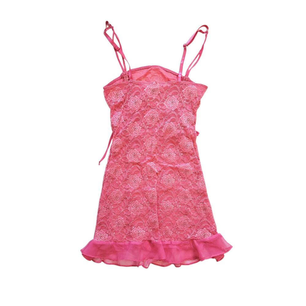 Y2k Victoria's Secret Slip Dress Pink Lace Coquette - XS - Picture 2 of 6